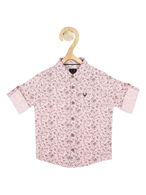 

Allen Solly Junior Boys Pink Regular Fit Printed Cotton Casual Shirt