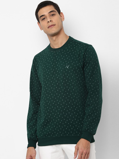 

Allen Solly Men Green Printed Sweatshirt