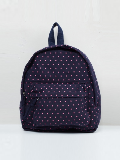

max Boys Navy Blue Geometric Print Backpack