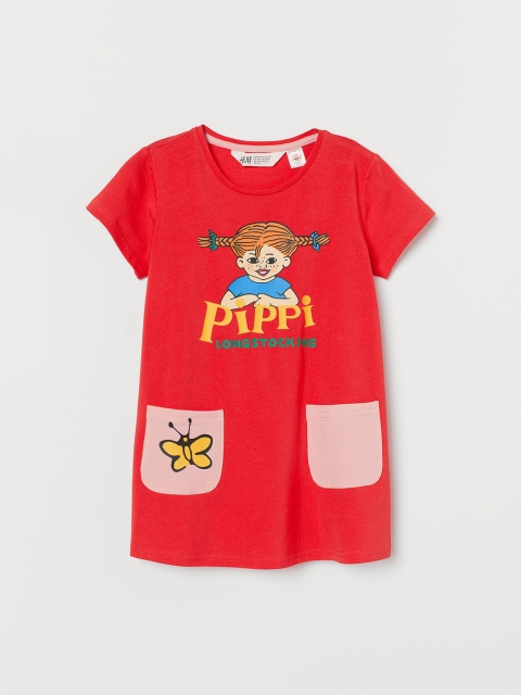 

H&M Girls Red Printed Dress