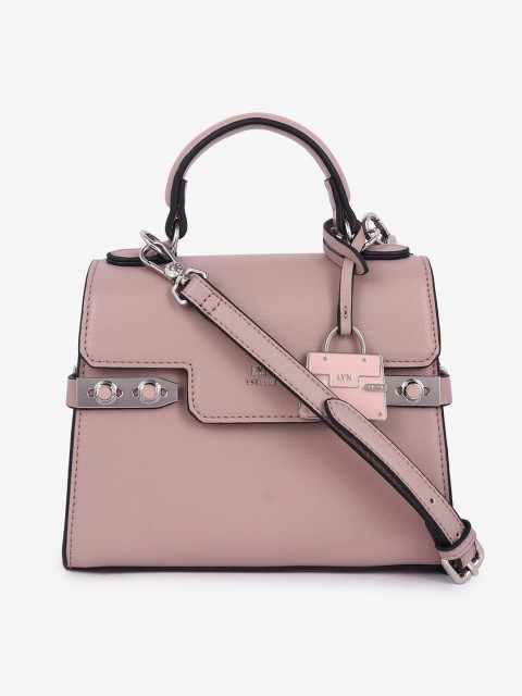 

LYN Pink Solid Satchel Bag