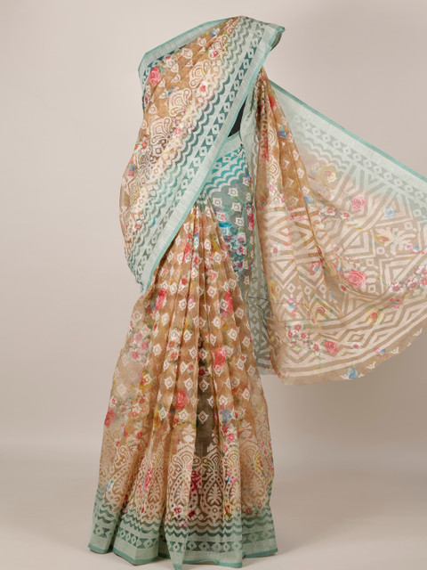 

Pothys Beige Printed Saree