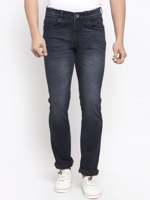 

Allen Cooper Men Navy Blue Slim Fit Mid-Rise Clean Look Stretchable Jeans