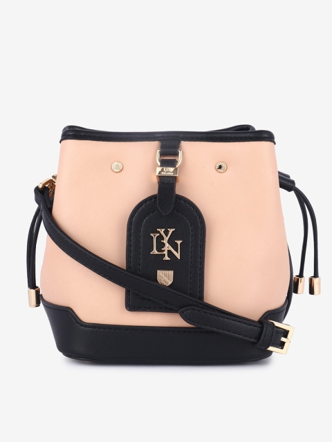 

LYN Beige & Black Colourblocked Sling Bag