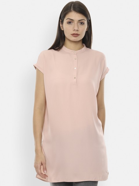 

Van Heusen Woman Pink Solid Tunic