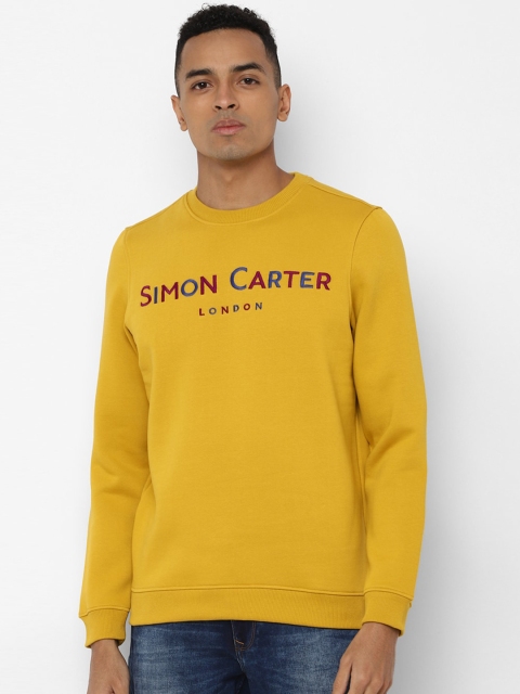 

SIMON CARTER LONDON Men Yellow Printed Sweatshirt