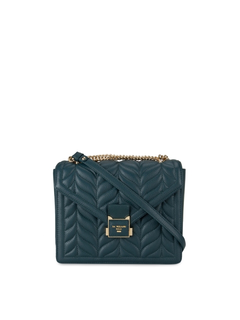 

Da Milano Teal Blue Textured Sling Bag