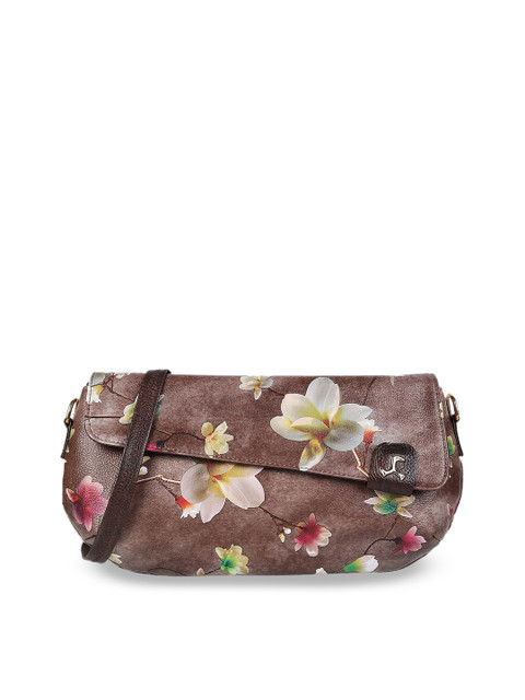 

Mochi Brown & Off-White Printed Sling Bag