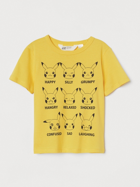 

H&M Boys Yellow Printed T-shirt