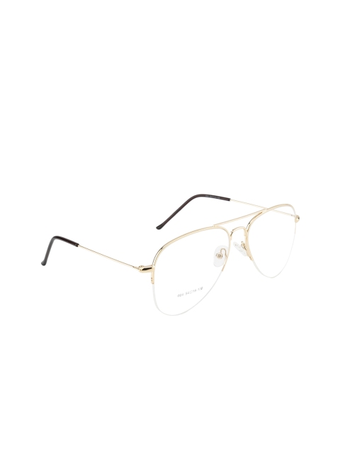 

Clark N Palmer Women Gold-Toned & Black Solid Half Rim Aviator Frames CNP-Z004-C2