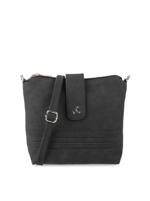 

Mochi Black Solid Sling Bag