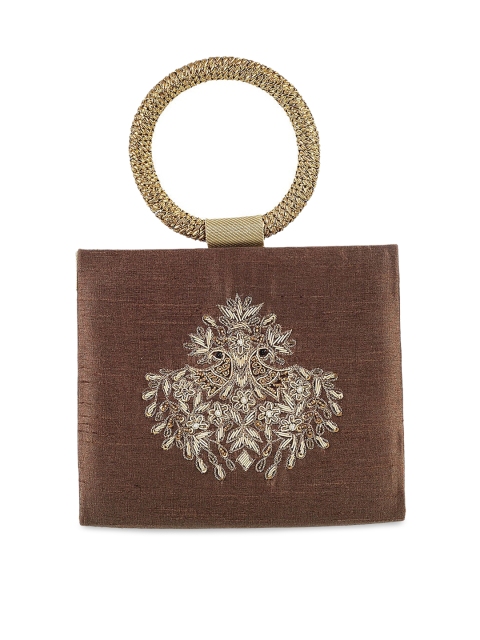 

Metro Bronze-Toned Embellished Handheld Bag