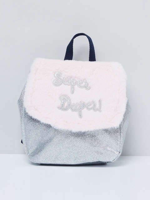 

max Girls Silver Embellished Backpack