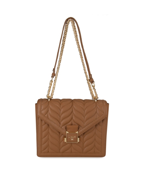

Da Milano Brown Solid Leather Shoulder Bag