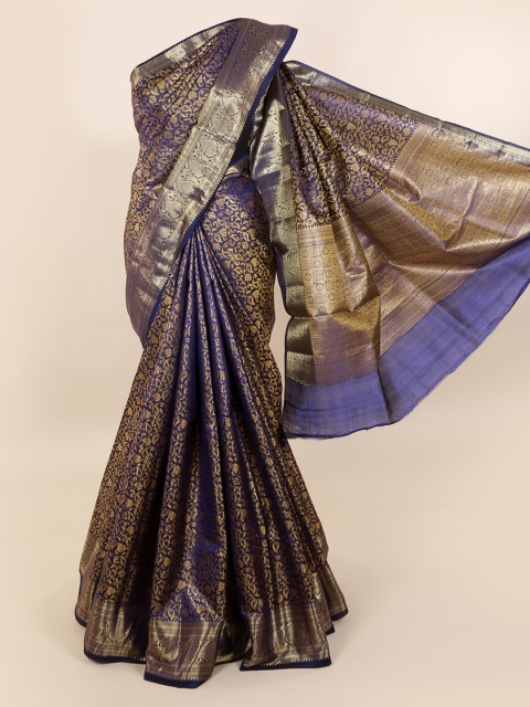 

Pothys Blue Woven Design Pure Silk Saree