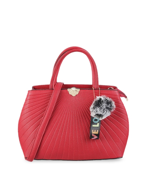 

Mochi Red Self Design Handheld Bag