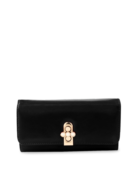 

GIO COLLECTION Women Black Solid Two Fold Wallet