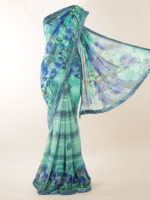

Pothys Green Printed Saree