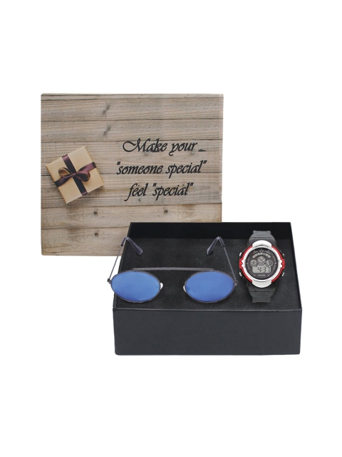 

Fantasy World Unisex Kids Red & Blue Watch & Sunglass Gift Set FWGiftset135-5716401-02-01