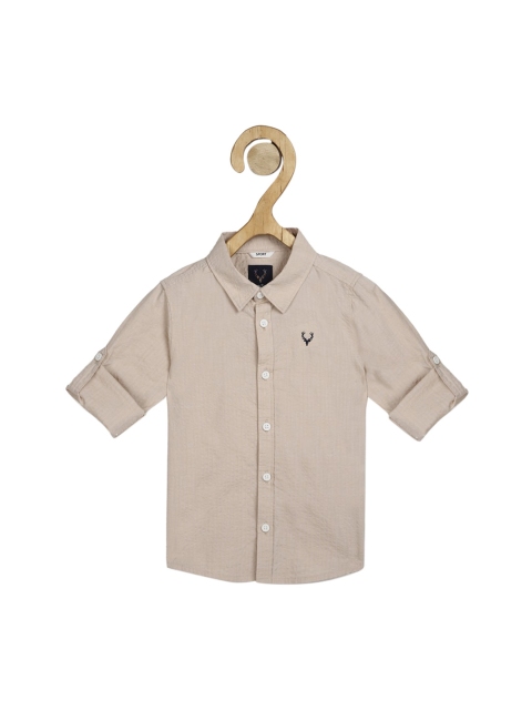 

Allen Solly Junior Boys Beige Regular Fit Striped Cotton Casual Shirt