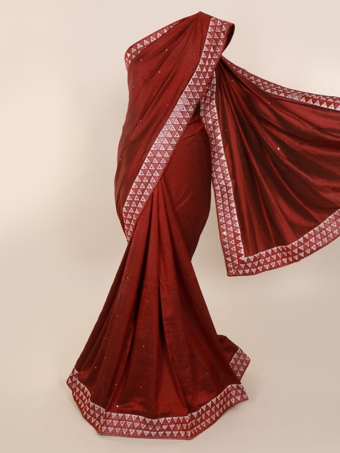 

Pothys Maroon Printed Art Silk Saree