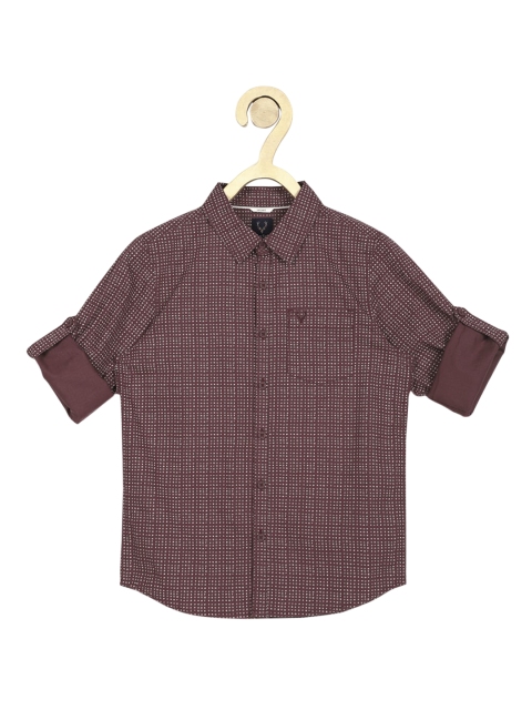

Allen Solly Junior Boys Brown Slim Fit Printed Casual Shirt