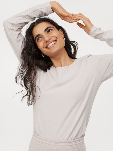

H&M Women Pink Long-Sleeved Jersey Top
