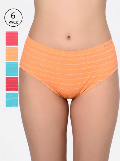 

Bodycare Women Pack Of 6 Assorted Hipster Briefs S-37-6pcs