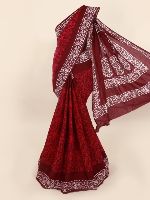 

Pothys Red & White Pure Cotton Printed Saree