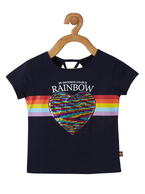 

VITAMINS Girls Blue Sequinned Top