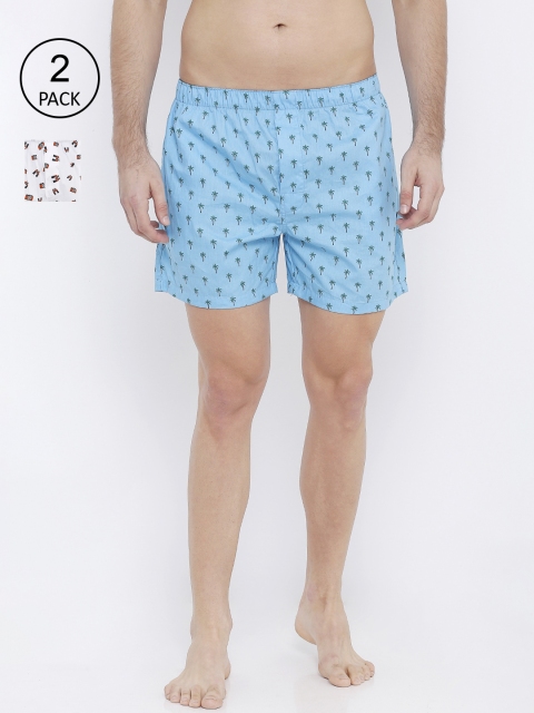 

XYXX Men Pack Of 2 Printed Boxers XYBOX2PCKN133_, Blue