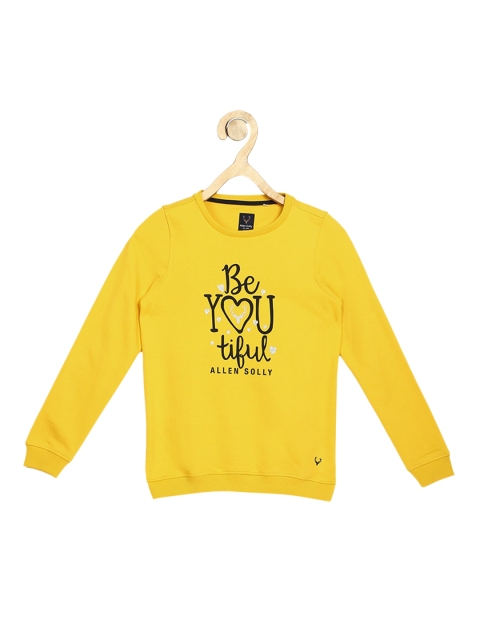 

Allen Solly Junior Girls Yellow Printed Sweatshirt