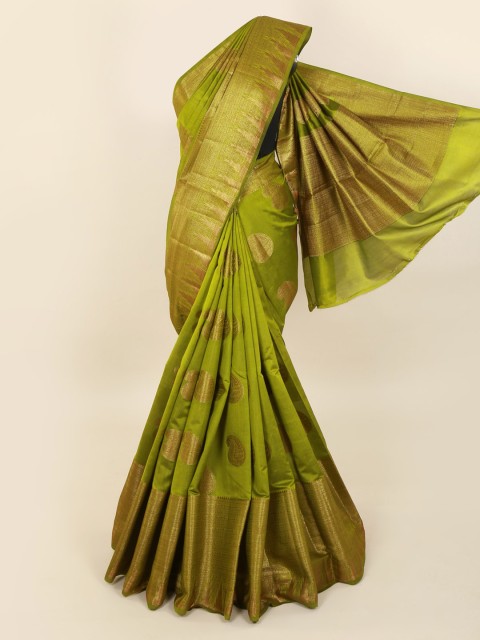 

Pothys Green Woven Design Pure Silk Saree