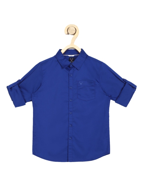 

Allen Solly Junior Boys Blue Slim Fit Solid Casual Shirt