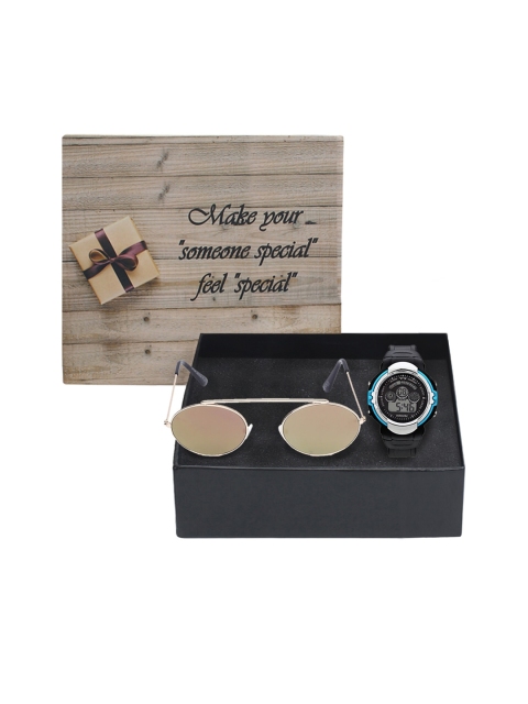 

Fantasy World Unisex Kids Black & Green Watch & Sunglass Gift Set 156-5716407-YS02-S.BL01