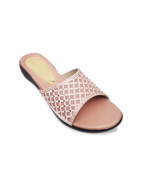

FREECO Women Beige Embellished Room Slippers