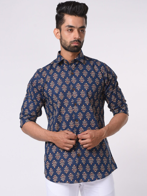 

Tistabene Men Black Regular Fit Printed Casual Shirt