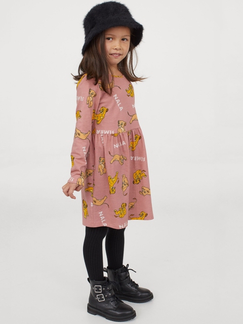 

H&M Girls Pink Printed Jersey Dress