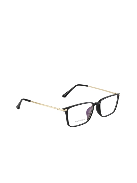 

Clark N Palmer Unisex Black & Gold-Toned Solid Full Rim Rectangle Frames CNP-X2027-C4