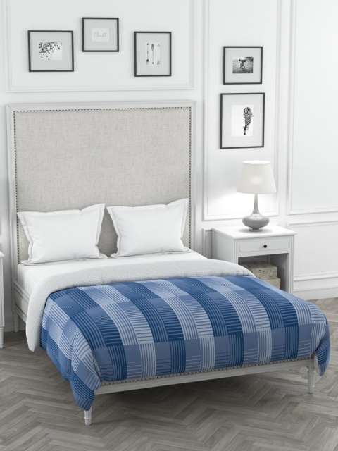 

Portico New York Blue & Grey Geometric AC Room 120 GSM Double Bed Comforter