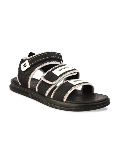 

Vento Men Black & White Solid Sports Sandals