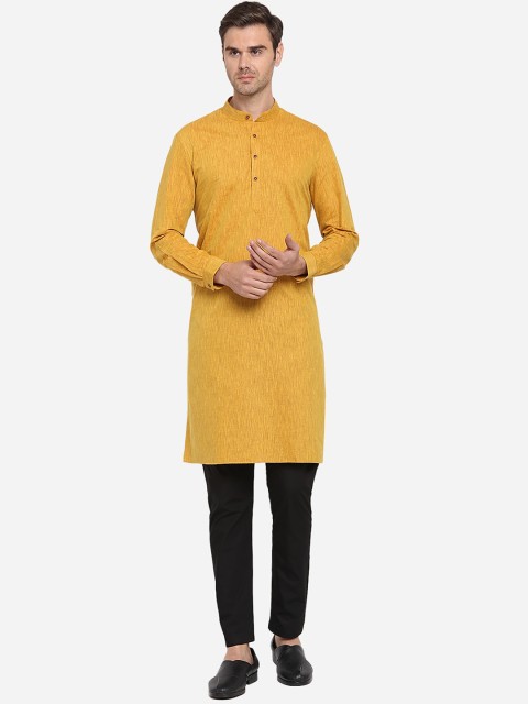 

Modi Kurta Yellow Solid Straight Kurta