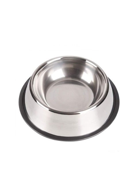 

PETS EMPIRE Silver-Toned Basic Anti-Skid Dog Food Bowl 200ml