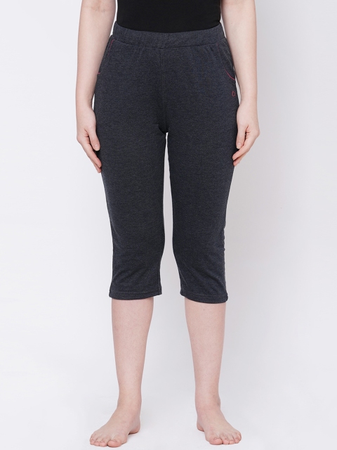 

Sweet Dreams Women Charcoal Grey Solid Lounge Capris