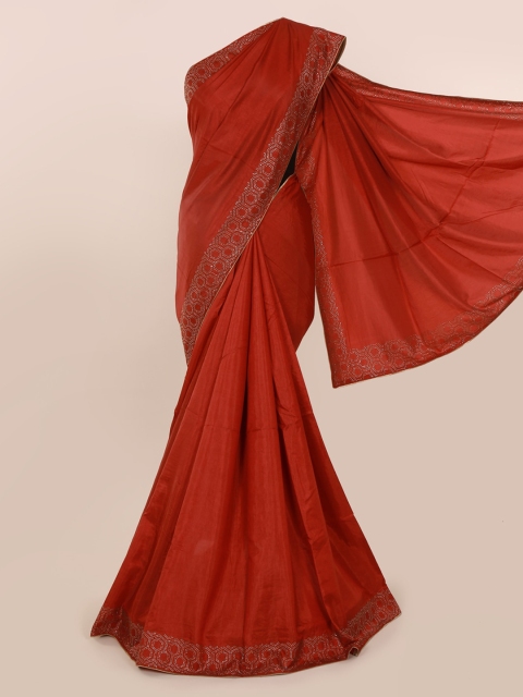 

Pothys Maroon & Gold-Coloured Art Silk Woven Design Saree