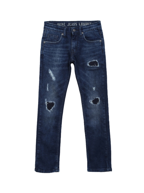 

Pepe Jeans Boys Blue Regular Fit Ripped Jeans