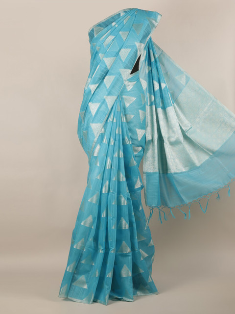 

Pothys Blue Woven Design Saree