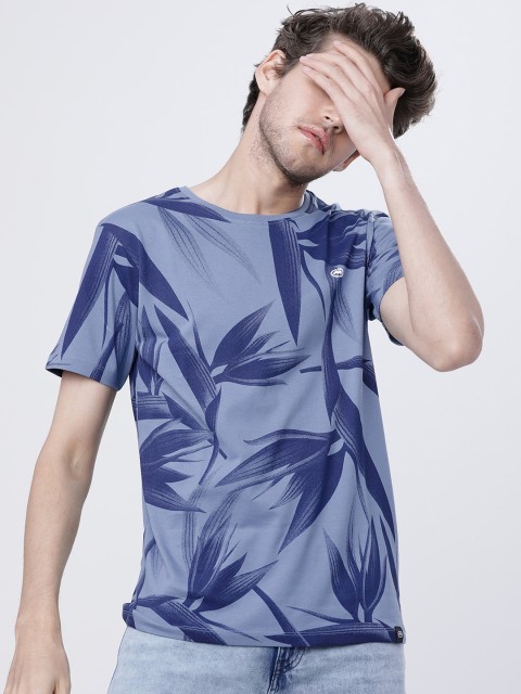 

Ecko Unltd Men Blue Printed Round Neck T-shirt