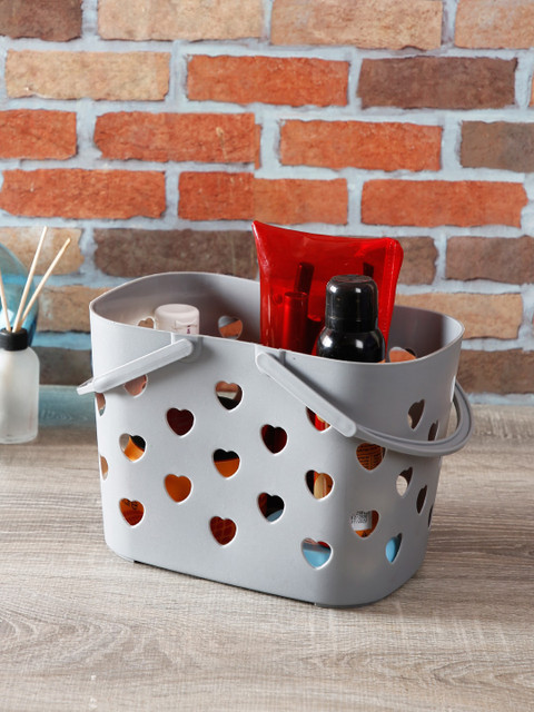 

House Of Accessories Grey Solid Laundry Basket