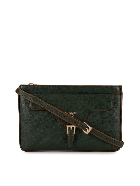 

Da Milano Green Textured Sling Bag